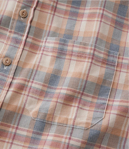 Men's Sunwashed Corduroy Shirt, Slightly Fitted Untucked Fit, Plaid | L.L.Bean discount