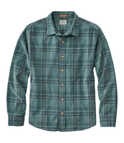 Men's Sunwashed Corduroy Shirt, Slightly Fitted Untucked Fit, Plaid | L.L.Bean discount - US 7529