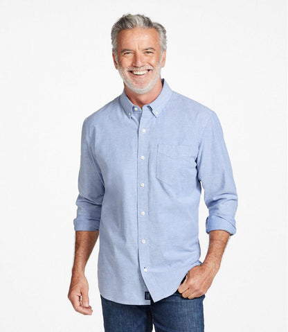 Men's Comfort Stretch® Oxford Shirt, Traditional Untucked Fit | L.L.Bean outlet