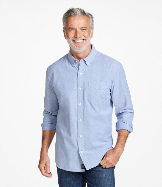 Men's Comfort Stretch® Oxford Shirt, Traditional Untucked Fit | L.L.Bean outlet