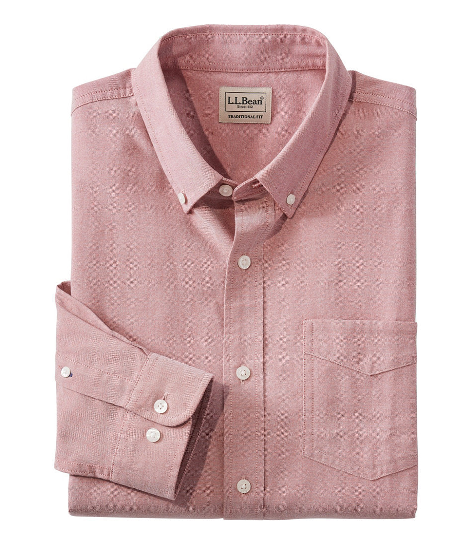 Men's Comfort Stretch® Oxford Shirt, Traditional Untucked Fit | L.L.Bean outlet - US 5374