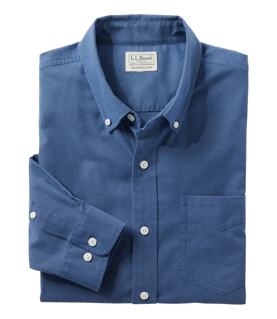 Men's Comfort Stretch® Oxford Shirt, Traditional Untucked Fit | L.L.Bean outlet - US 5374