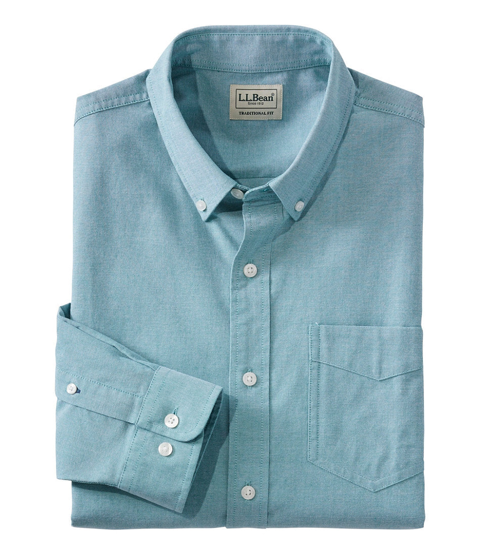 Men's Comfort Stretch® Oxford Shirt, Traditional Untucked Fit | L.L.Bean outlet - US 5374