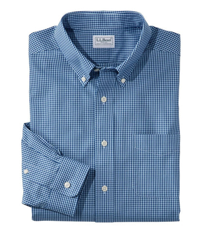 Men's Wrinkle-Free Pinpoint Oxford Cloth Shirt, Traditional Fit Tattersall | L.L.Bean sale