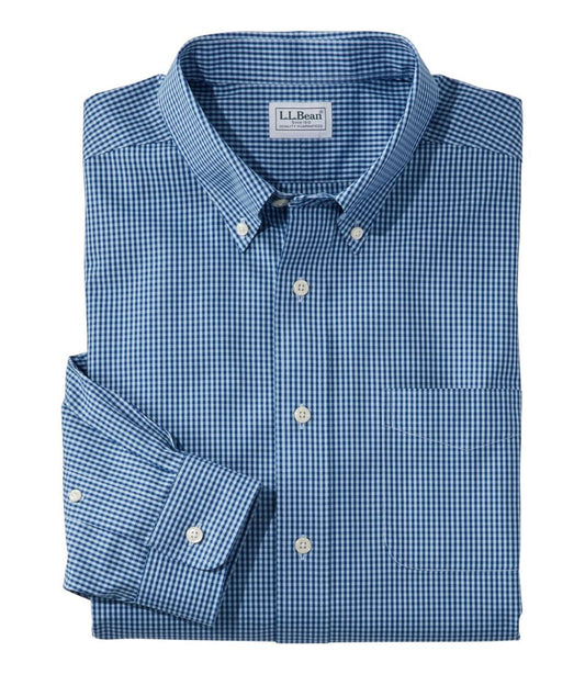 Men's Wrinkle-Free Pinpoint Oxford Cloth Shirt, Traditional Fit Tattersall | L.L.Bean sale