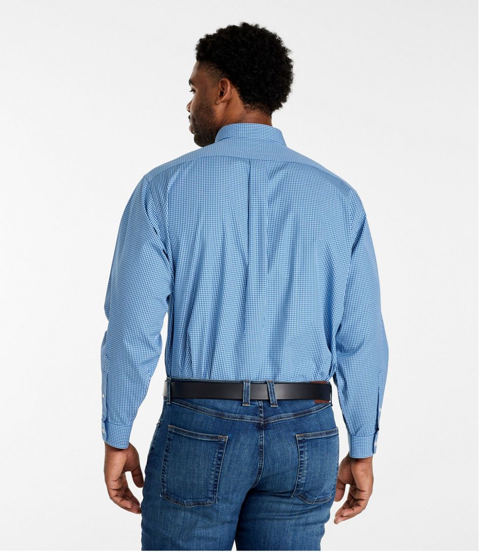 Men's Wrinkle-Free Pinpoint Oxford Cloth Shirt, Traditional Fit Tattersall | L.L.Bean sale