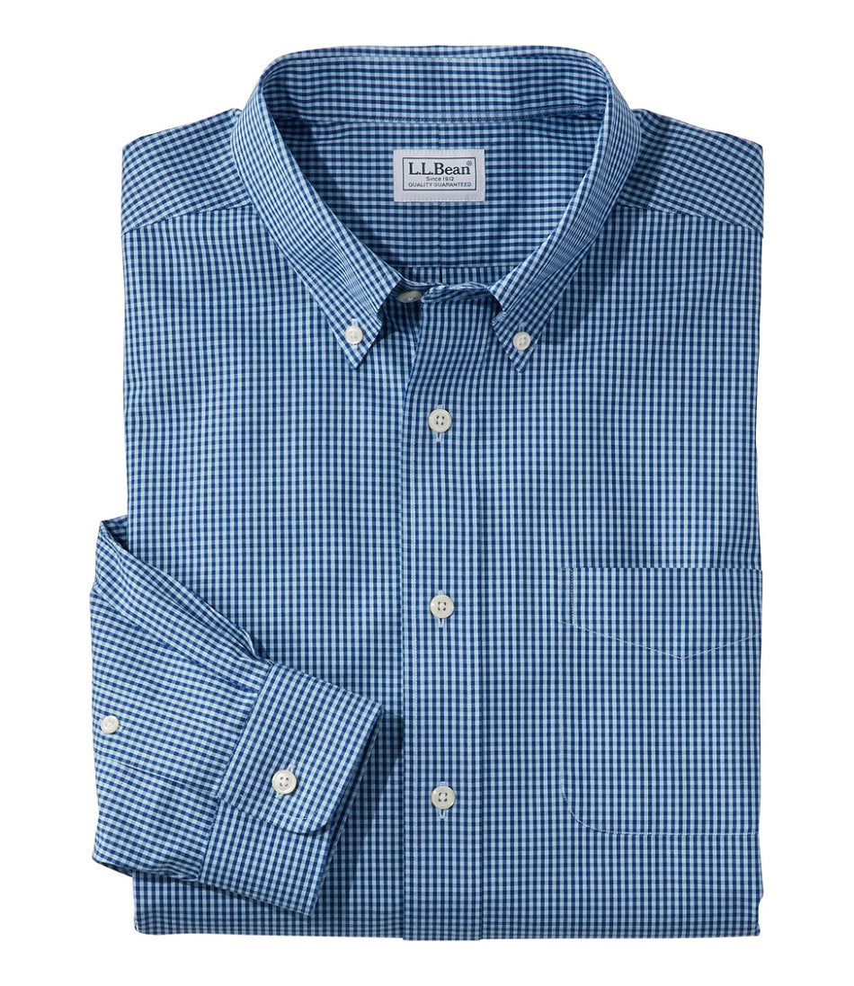 Men's Wrinkle-Free Pinpoint Oxford Cloth Shirt, Traditional Fit Tattersall | L.L.Bean sale - US 6132
