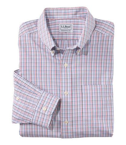 Men's Wrinkle-Free Pinpoint Oxford Cloth Shirt, Traditional Fit Tattersall | L.L.Bean sale - US 6132