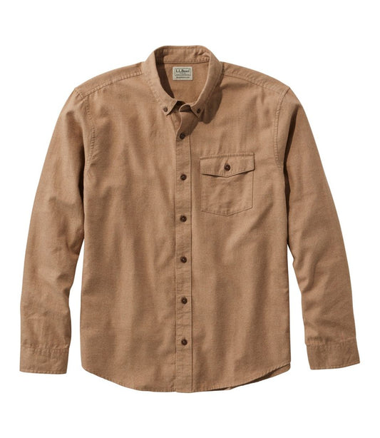 Men's Brushed Jaspé Twill Shirt, Traditional Untucked Fit | L.L.Bean on sale