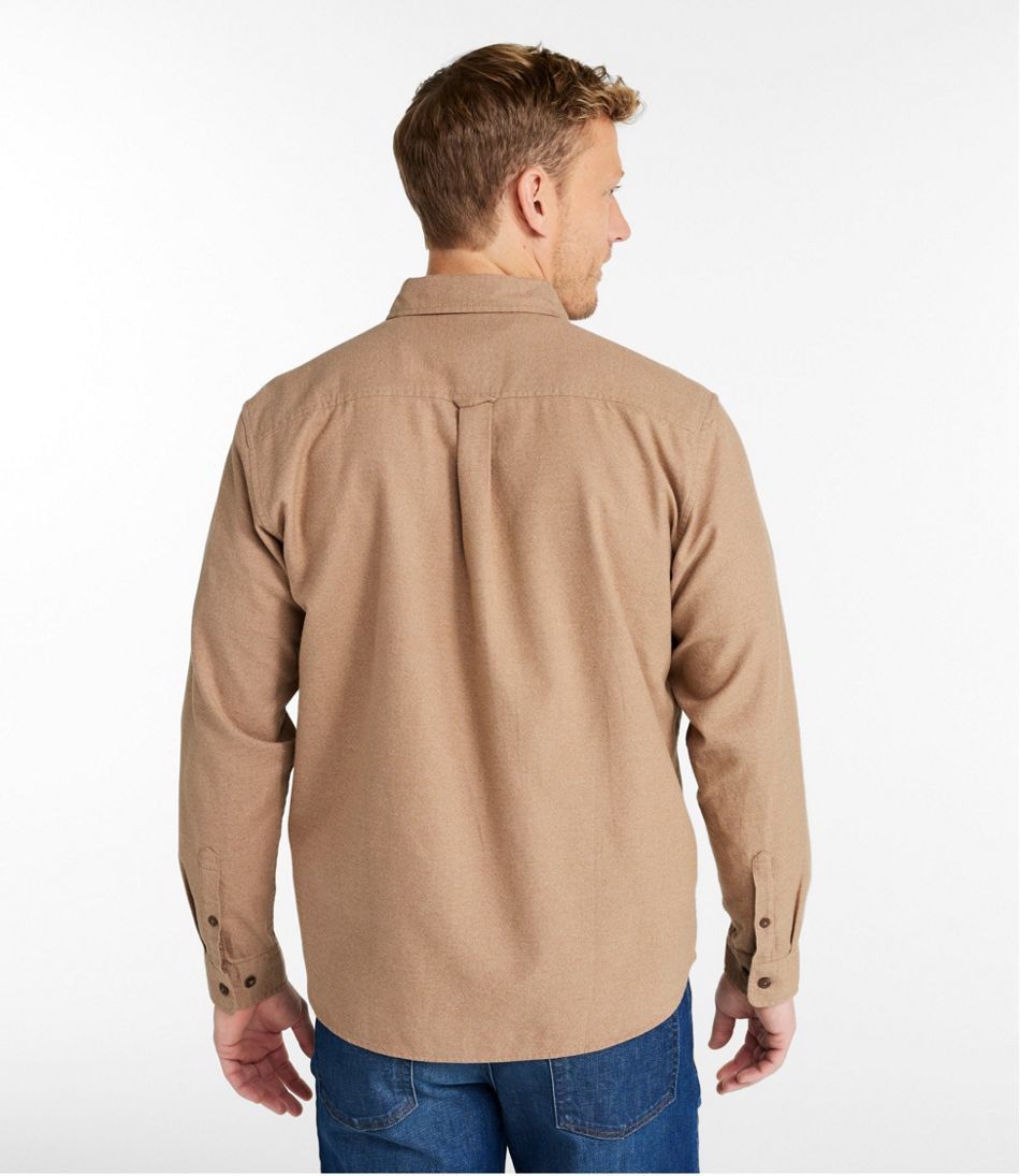 Men's Brushed Jaspé Twill Shirt, Traditional Untucked Fit | L.L.Bean on sale