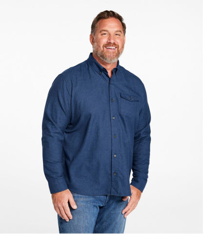 Men's Brushed Jaspé Twill Shirt, Traditional Untucked Fit | L.L.Bean on sale
