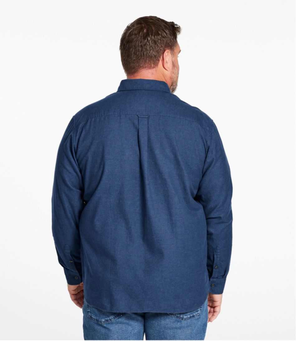 Men's Brushed Jaspé Twill Shirt, Traditional Untucked Fit | L.L.Bean on sale