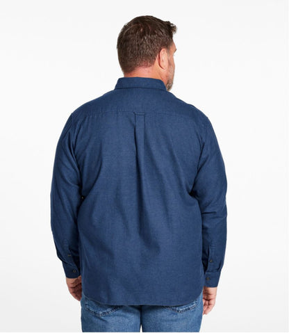 Men's Brushed Jaspé Twill Shirt, Traditional Untucked Fit | L.L.Bean on sale