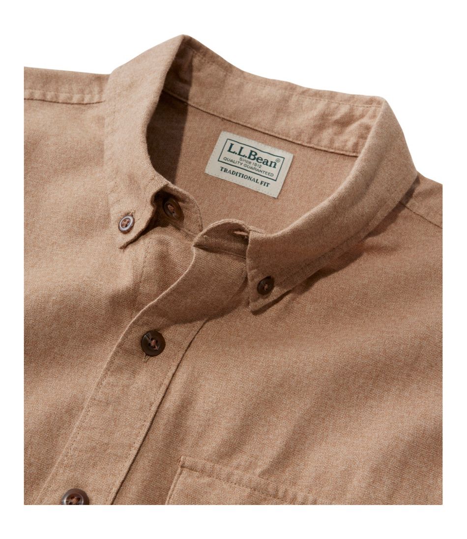 Men's Brushed Jaspé Twill Shirt, Traditional Untucked Fit | L.L.Bean on sale