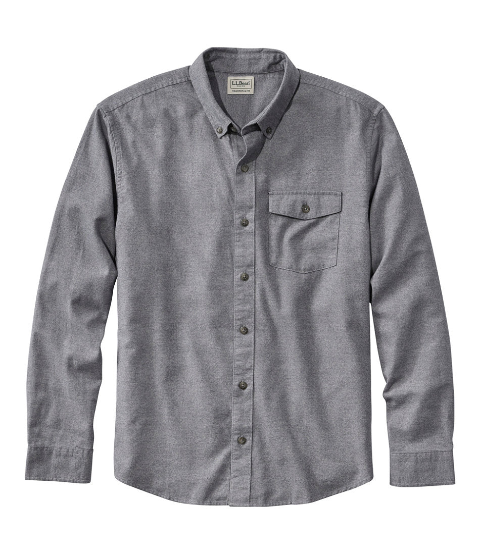 Men's Brushed Jaspé Twill Shirt, Traditional Untucked Fit | L.L.Bean on sale - US 9864