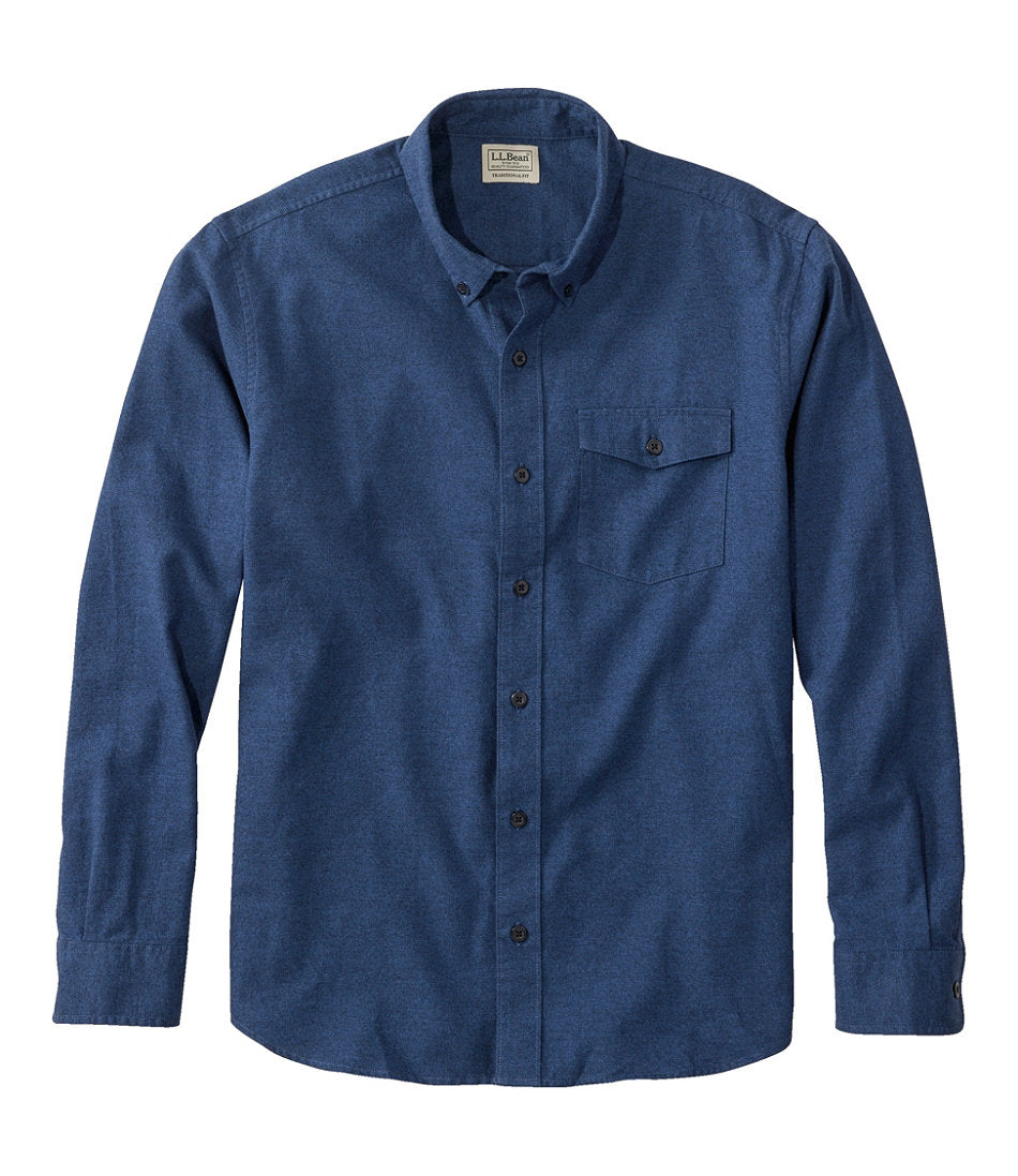 Men's Brushed Jaspé Twill Shirt, Traditional Untucked Fit | L.L.Bean on sale - US 9864