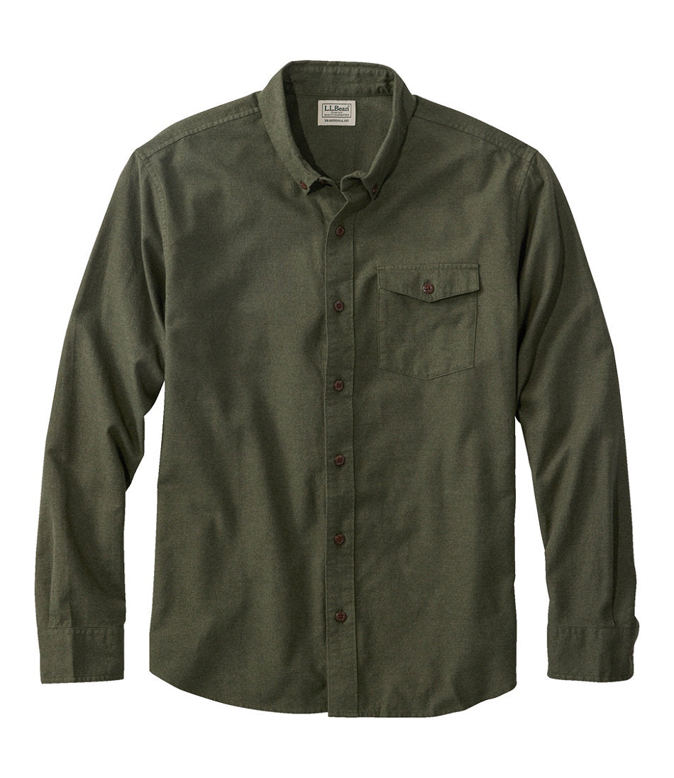 Men's Brushed Jaspé Twill Shirt, Traditional Untucked Fit | L.L.Bean on sale - US 9864