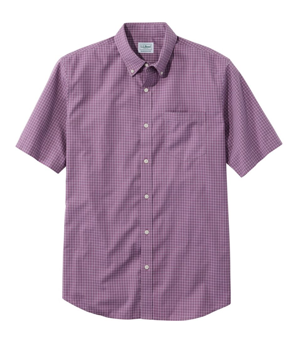 Men's Wrinkle-Free Kennebunk Sport Shirt, Traditional Fit Short-Sleeve Check | L.L.Bean discount