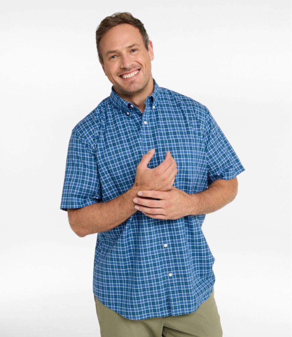 Men's Wrinkle-Free Kennebunk Sport Shirt, Traditional Fit Short-Sleeve Check | L.L.Bean discount