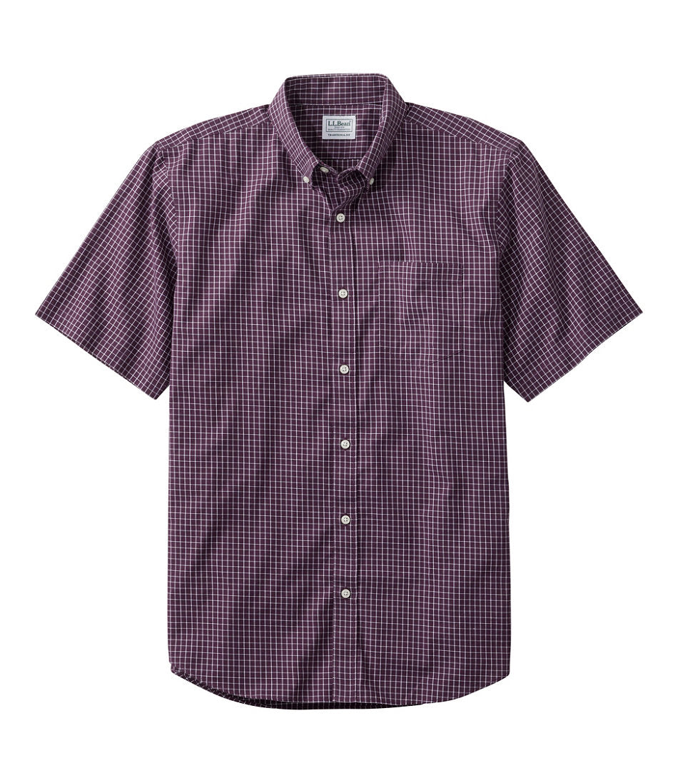Men's Wrinkle-Free Kennebunk Sport Shirt, Traditional Fit Short-Sleeve Check | L.L.Bean discount - US 2423