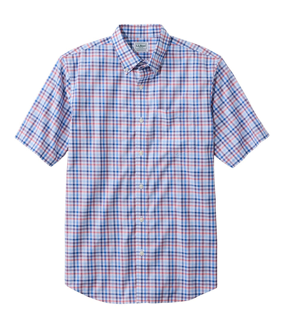 Men's Wrinkle-Free Kennebunk Sport Shirt, Traditional Fit Short-Sleeve Check | L.L.Bean discount - US 2423