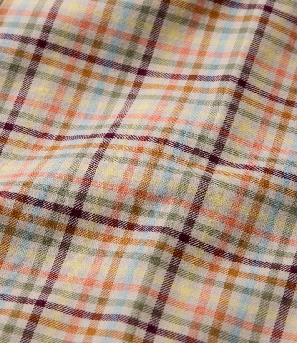 Men's Brushed Jaspé Twill Shirt, Plaid, Traditional Untucked Fit | L.L.Bean outlet