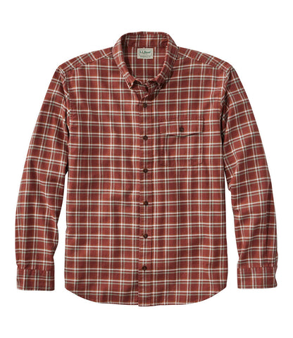 Men's Brushed Jaspé Twill Shirt, Plaid, Traditional Untucked Fit | L.L.Bean outlet - US 4676