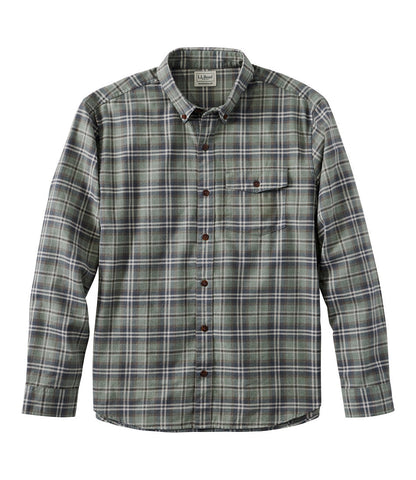 Men's Brushed Jaspé Twill Shirt, Plaid, Traditional Untucked Fit | L.L.Bean outlet - US 4676