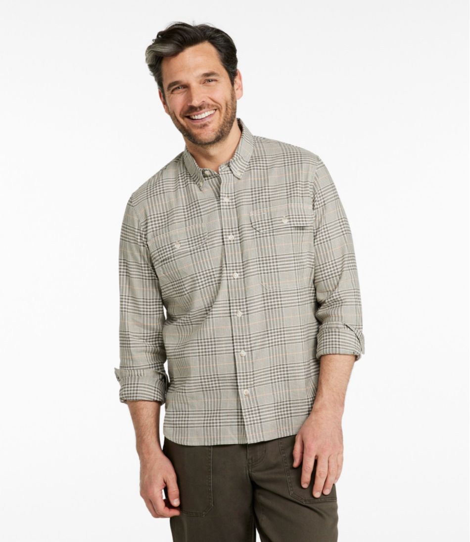 Men's Stonecoast Hemp Shirt, Long-Sleeve, Slightly Fitted Untucked Fit | L.L.Bean on sale
