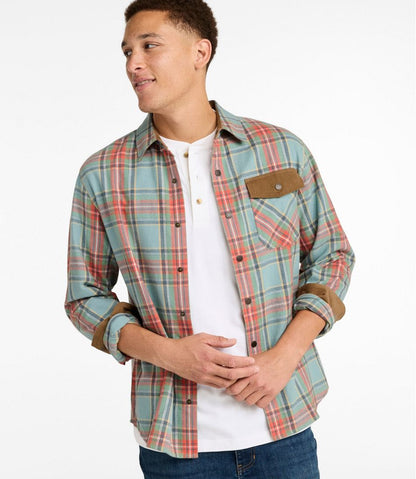 Men's Scotch Plaid Flannel Shirt, Snap-Front, Slightly Fitted Untucked Fit | L.L.Bean discount
