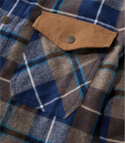 Men's Scotch Plaid Flannel Shirt, Snap-Front, Slightly Fitted Untucked Fit | L.L.Bean discount