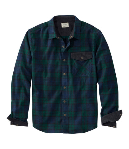 Men's Scotch Plaid Flannel Shirt, Snap-Front, Slightly Fitted Untucked Fit | L.L.Bean discount - US 8283