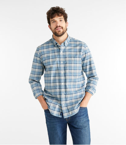 Men's Comfort Stretch® Oxford Shirt, Traditional Untucked Fit, Plaid | L.L.Bean outlet
