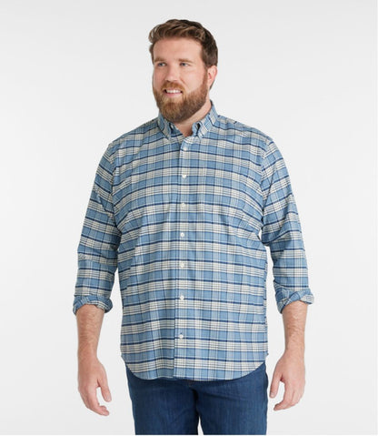 Men's Comfort Stretch® Oxford Shirt, Traditional Untucked Fit, Plaid | L.L.Bean outlet