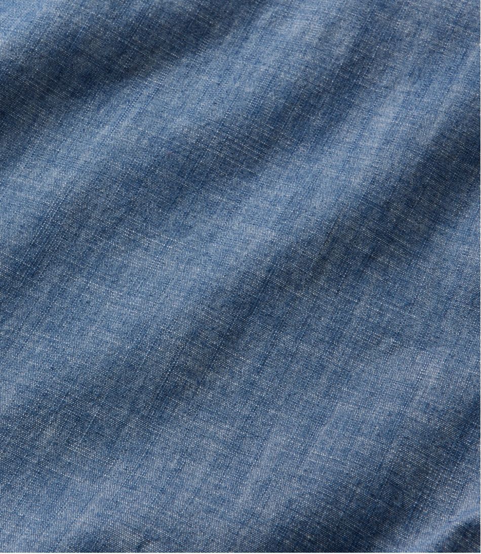 Men's Comfort Stretch® Chambray Shirt, Traditional Untucked Fit, Long-Sleeve | L.L.Bean online