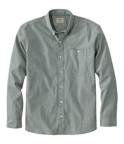 Men's Comfort Stretch® Chambray Shirt, Traditional Untucked Fit, Long-Sleeve | L.L.Bean online - US 7101