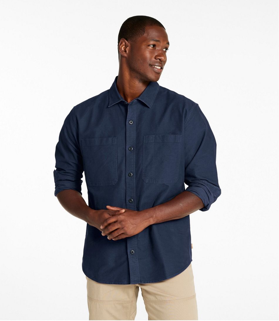 Men's Bean's Moleskin Shirt, Slightly Fitted Untucked Fit | L.L.Bean sale