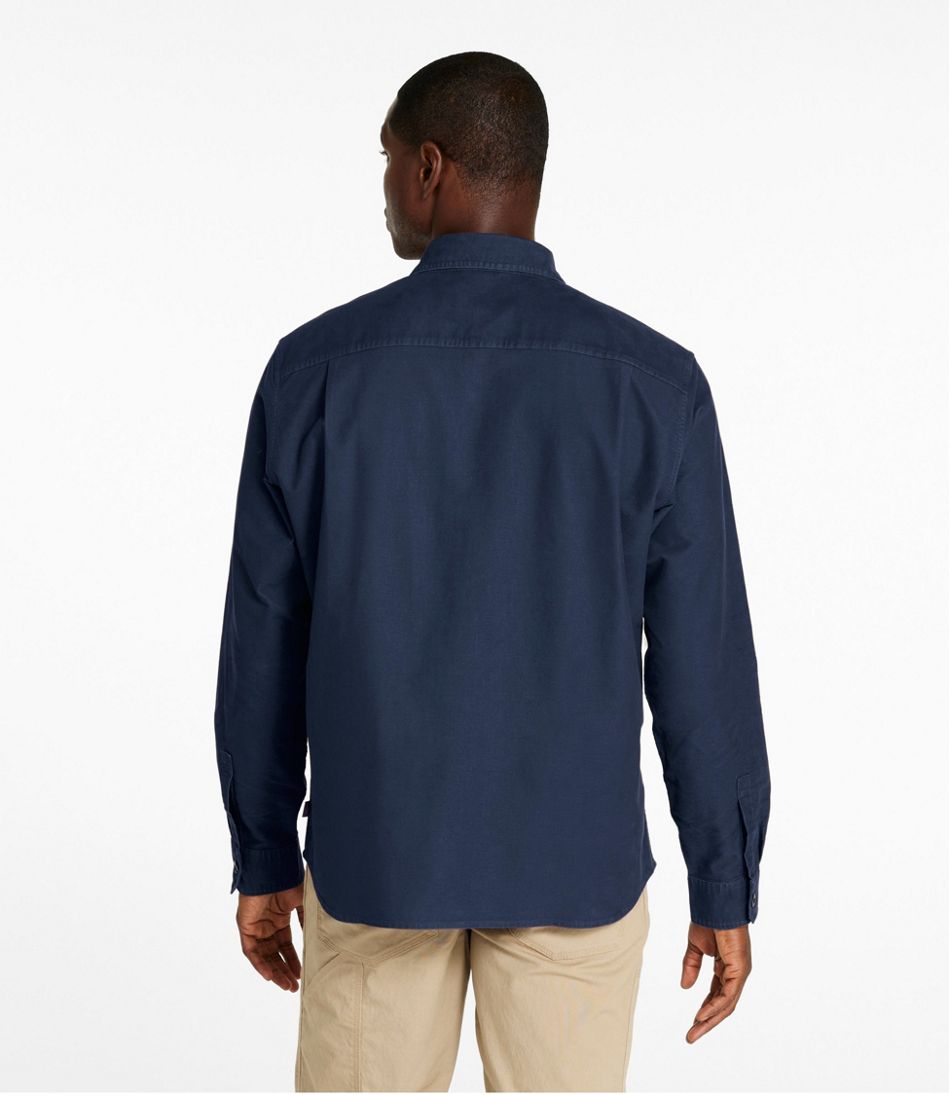 Men's Bean's Moleskin Shirt, Slightly Fitted Untucked Fit | L.L.Bean sale