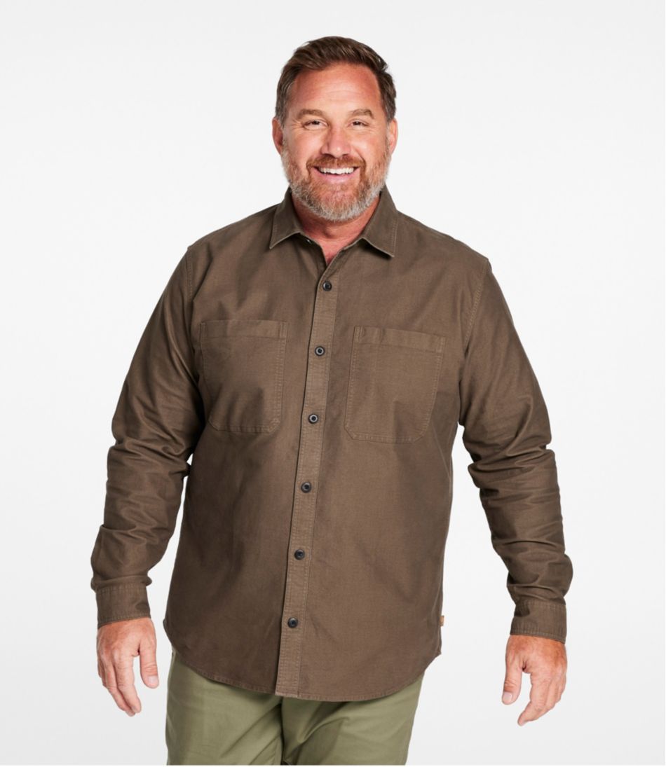 Men's Bean's Moleskin Shirt, Slightly Fitted Untucked Fit | L.L.Bean sale