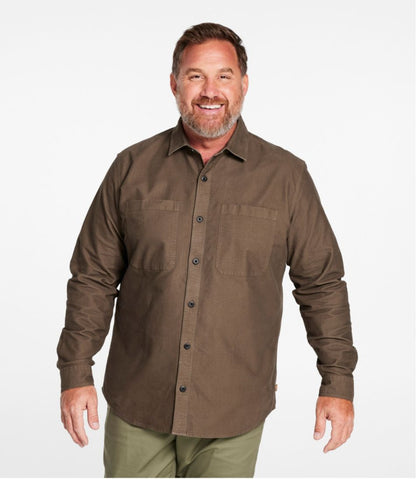 Men's Bean's Moleskin Shirt, Slightly Fitted Untucked Fit | L.L.Bean sale