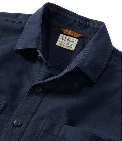 Men's Bean's Moleskin Shirt, Slightly Fitted Untucked Fit | L.L.Bean sale