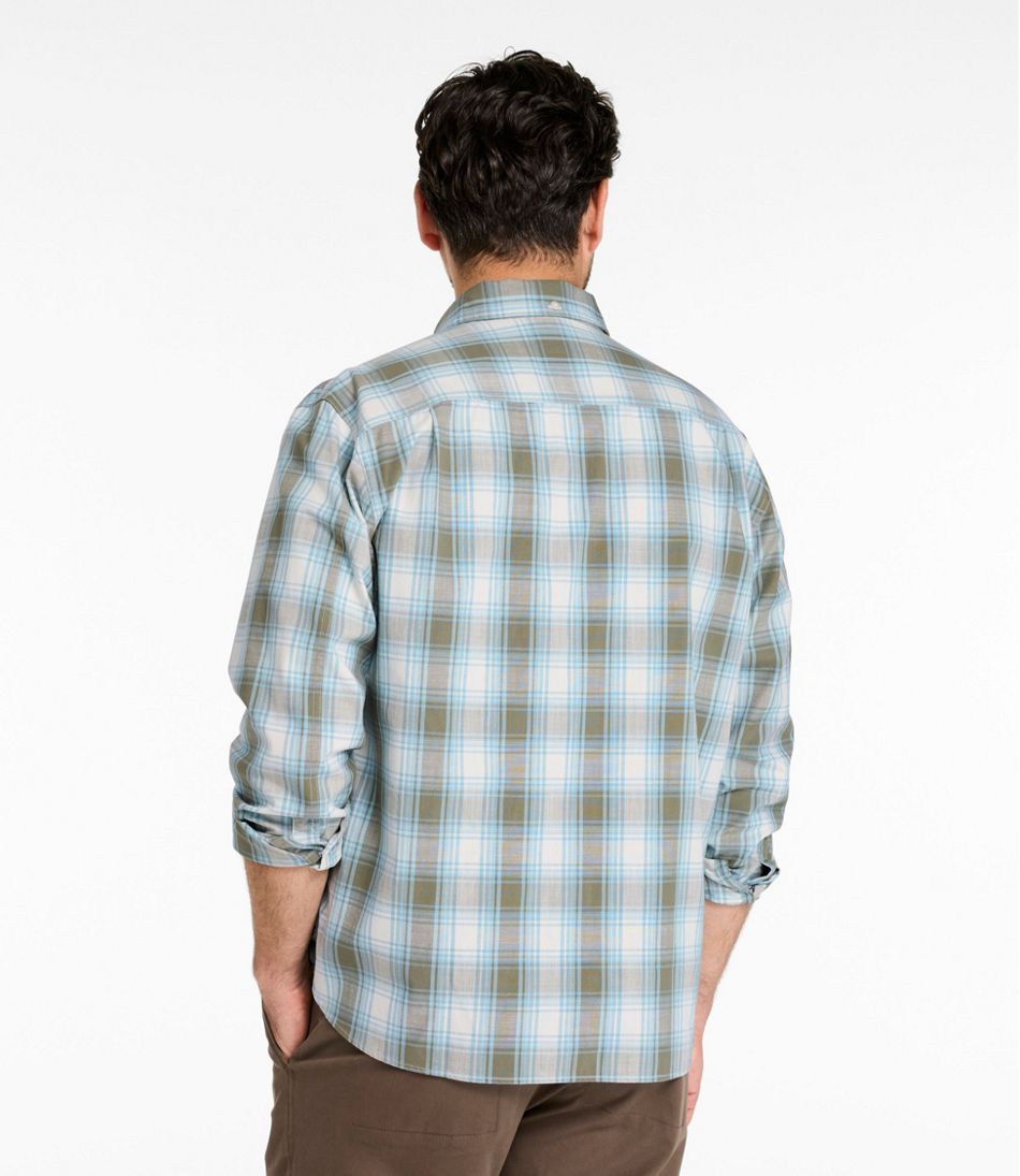 Men's Comfort Stretch® Chambray Shirt, Traditional Untucked Fit, Long-Sleeve, Print | L.L.Bean near me