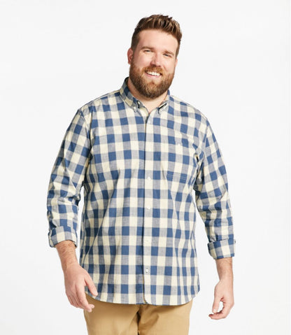 Men's Comfort Stretch® Chambray Shirt, Traditional Untucked Fit, Long-Sleeve, Print | L.L.Bean near me