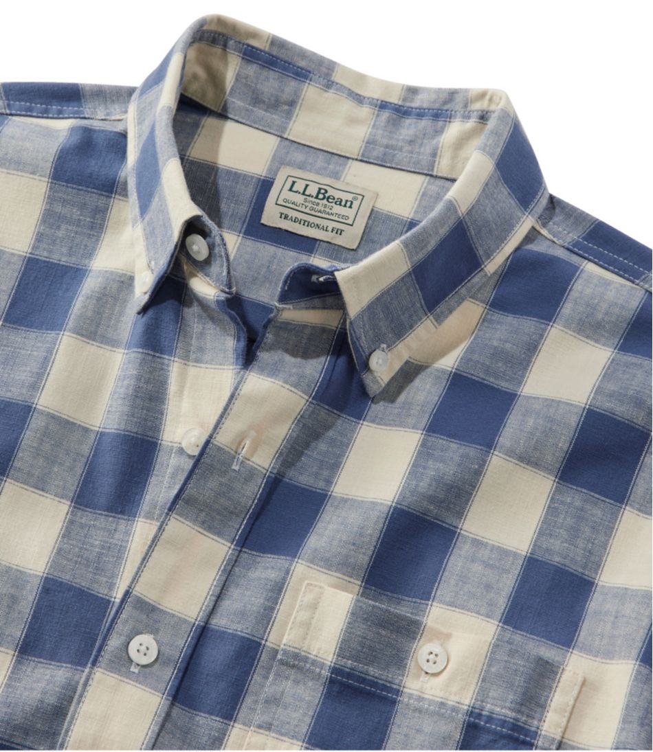 Men's Comfort Stretch® Chambray Shirt, Traditional Untucked Fit, Long-Sleeve, Print | L.L.Bean near me