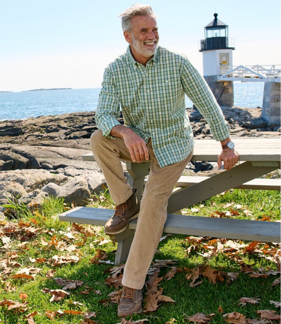 Men's Comfort Stretch® Chambray Shirt, Traditional Untucked Fit, Long-Sleeve, Print | L.L.Bean near me
