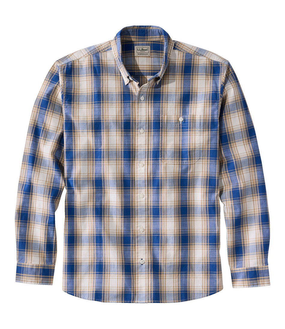 Men's Comfort Stretch® Chambray Shirt, Traditional Untucked Fit, Long-Sleeve, Print | L.L.Bean near me - US 9015