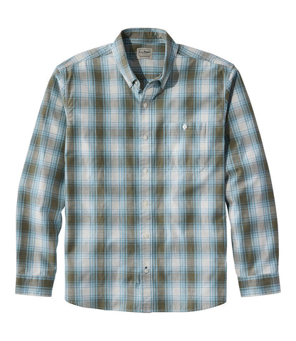 Men's Comfort Stretch® Chambray Shirt, Traditional Untucked Fit, Long-Sleeve, Print | L.L.Bean near me - US 9015