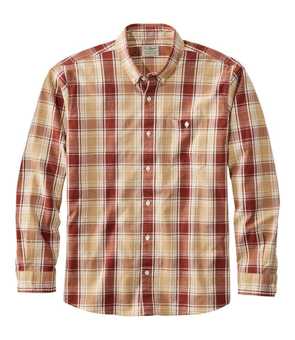 Men's Comfort Stretch® Chambray Shirt, Traditional Untucked Fit, Long-Sleeve, Print | L.L.Bean near me - US 9015
