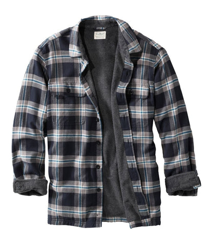 Men's Fleece-Lined Flannel Shirt, Traditional Fit | L.L.Bean outlet
