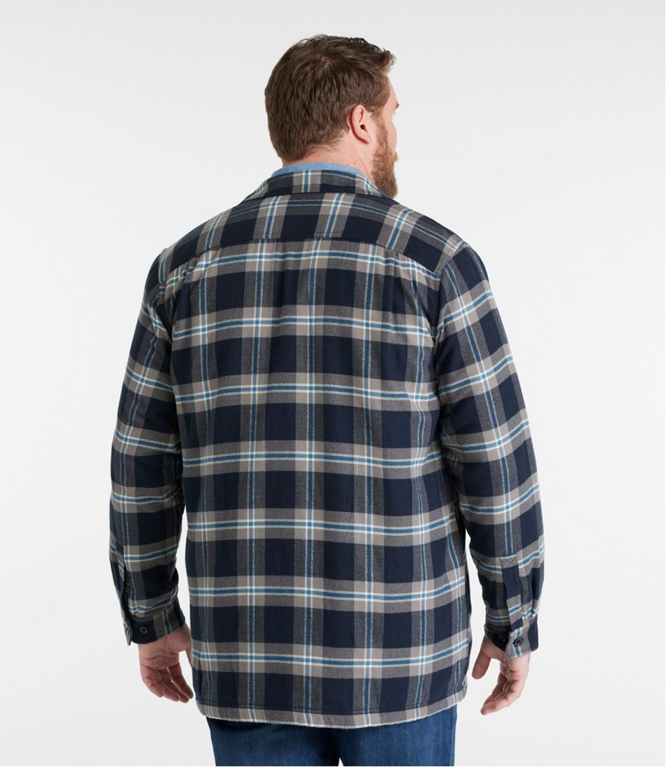 Men's Fleece-Lined Flannel Shirt, Traditional Fit | L.L.Bean outlet